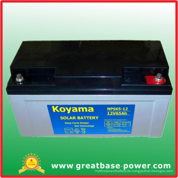 65ah 12V tiefe Zyklus-Gel-Batterie PV-Batterie Marine Battery Power Storage Battery